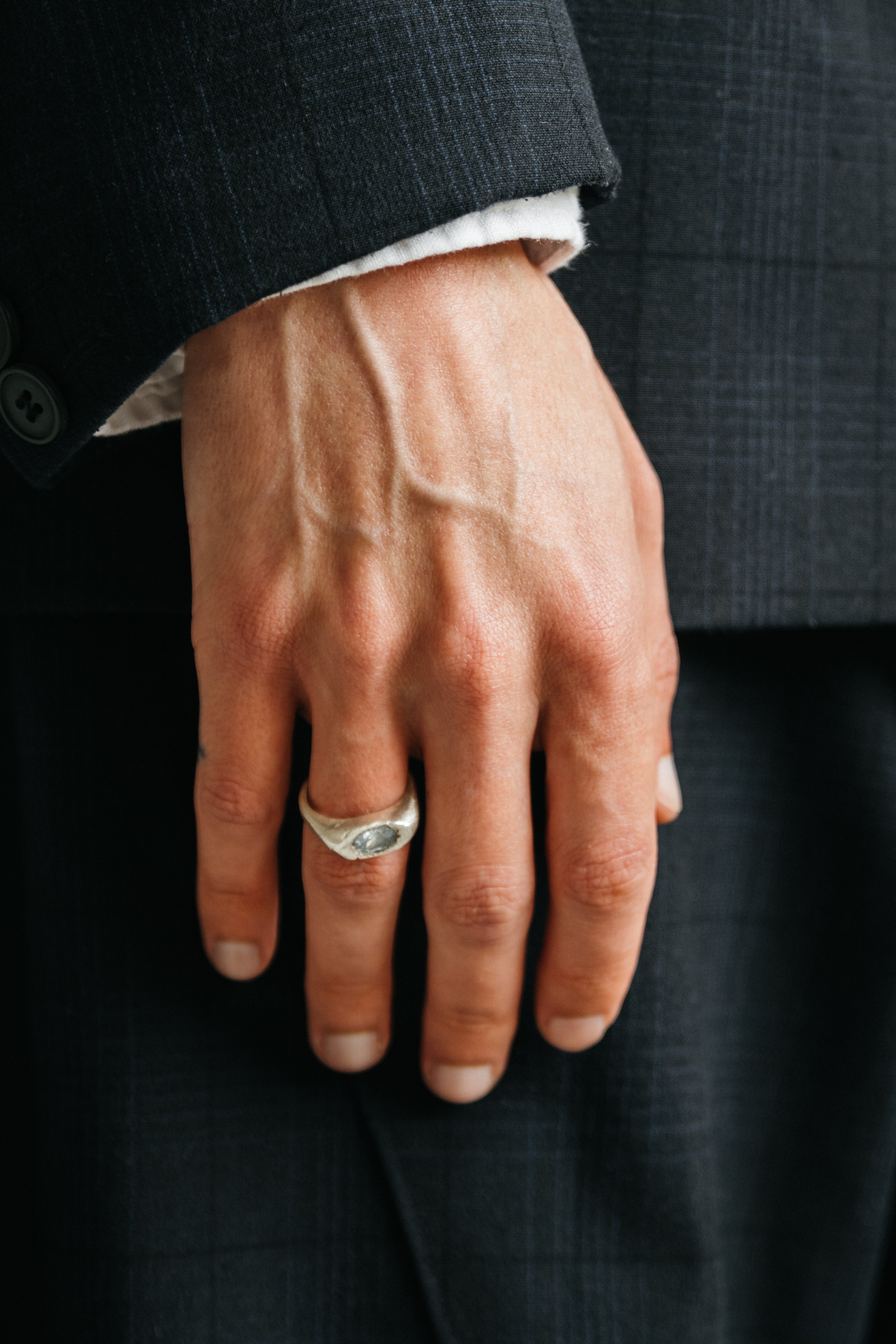【1994】FILE 01 handmade 925 silver ring File 01 — Handmade Recycled Silver Ring with White CZ | 1994 Jewelry